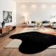 Handcrafted Black Abstract Modern Living Room Rug